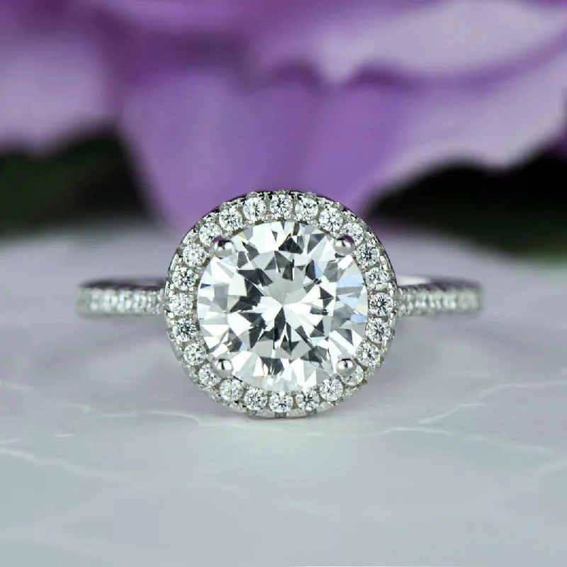 Best-Selling Jewelry Styles Now At Exclusive Discounts 2.25 ctw Classic Halo Ring