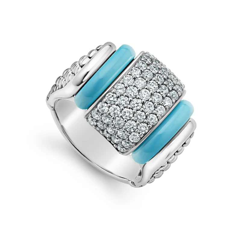 Limited-Stock Jewelry Sale – Once It's Gone, It's Gone Blue Caviar Ceramic Caviar Diamond Statement Ring