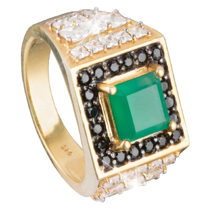 Unique Jewelry Designs Now At Discounted Rates Emperor Green Onyx Men's Ring