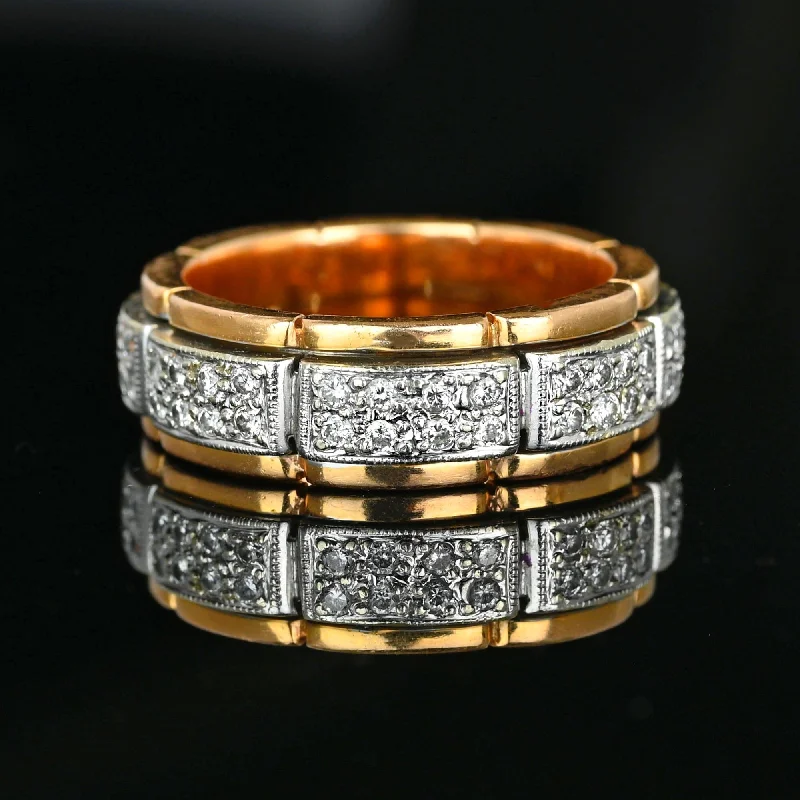 Exclusive Jewelry Sale – Sparkle For Less Exquisite .65 Carat Diamond 18K Gold Spinner Ring Band