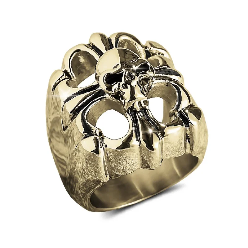 Limited-Time Offer On Premium Jewelry Collections Gold Skull Arena Ring