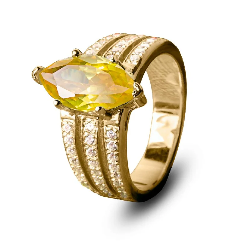 Shop Dazzling Jewelry At The Best Prices Golden Antoinette Marquise Ring