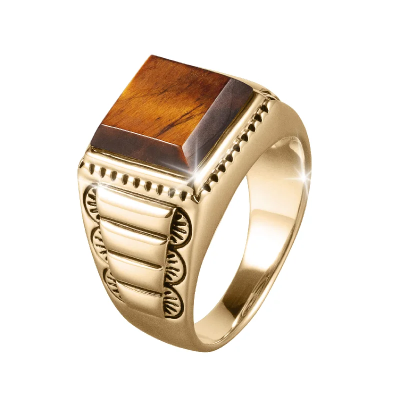 Celebrate With Sparkle – Jewelry Sale Now Live Golden Predator Men's Ring