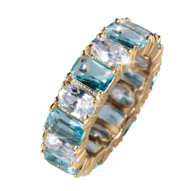 Chic, Trendy, And Affordable Jewelry Sale Madeline Aqua Eternity Ring