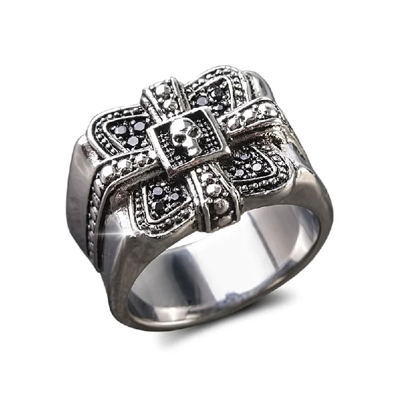 Timeless Jewelry, Timeless Savings – Don't Wait Midnight Skull Steel Ring