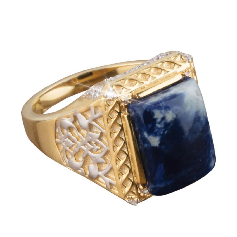 Chic And Stylish Jewelry At Exclusive Prices Sodalite Men's Ring