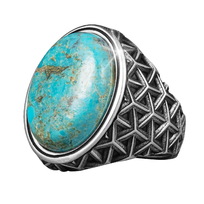 Elegant Jewelry Styles At Budget-Friendly Prices Turquoise Tornado Men's Ring