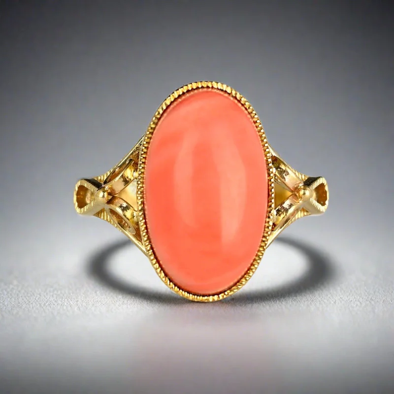 Holiday Jewelry Sale – Perfect Gifts At The Best Prices Vintage 14K Gold Mediterranean Coral Ring