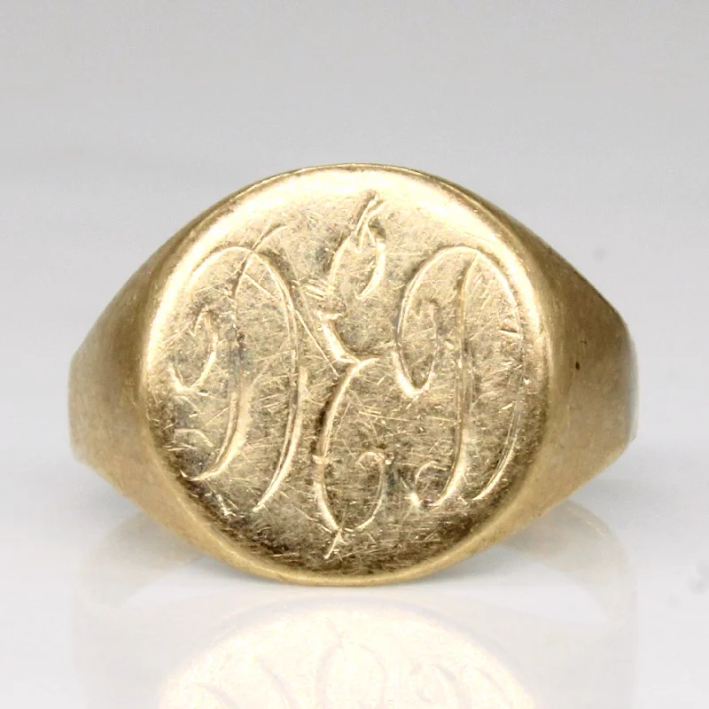 Limited Stock On Premium Jewelry At Low Prices 14k Yellow Gold 'D.E.D.' Signet Ring | SZ 5.25 |