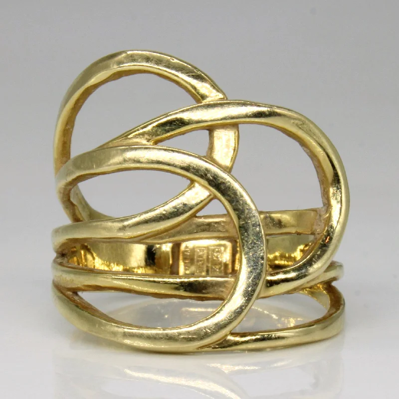 Seasonal Jewelry Sale – Upgrade Your Style Today 14k Yellow Gold Overlapping Ring | SZ 7.25 |