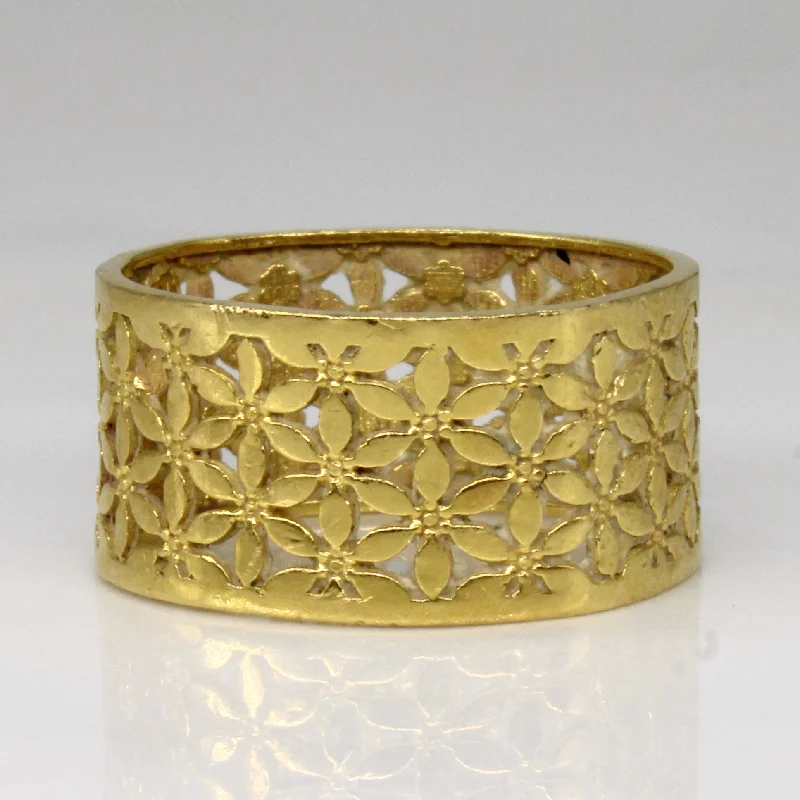 Limited-Time Jewelry Sale – Elegant Styles At Less 18k Yellow Gold Lattice Ring | SZ 6 |