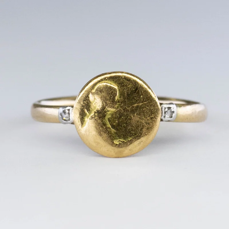 Exclusive Gemstone Jewelry Markdowns – Shop Now 18k Yellow Gold Signet Ring | 0.02ctw | SZ 4.5 |