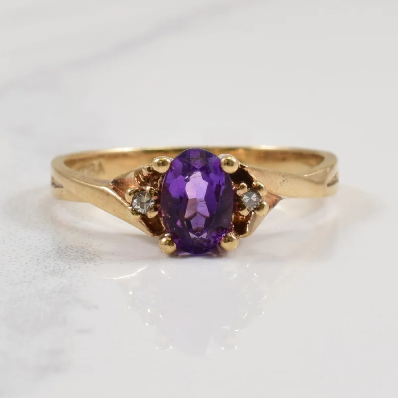 Trending Jewelry Styles Now At Limited-Time Discounts Amethyst & Diamond Ring | 0.02ctw, 0.35ct | SZ 5 |