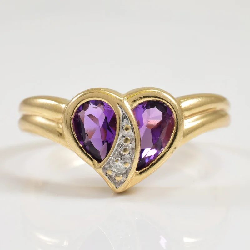 The Perfect Jewelry Piece At The Perfect Discount Amethyst & Diamond Ring | 0.40ctw, 0.01ct | SZ 6 |