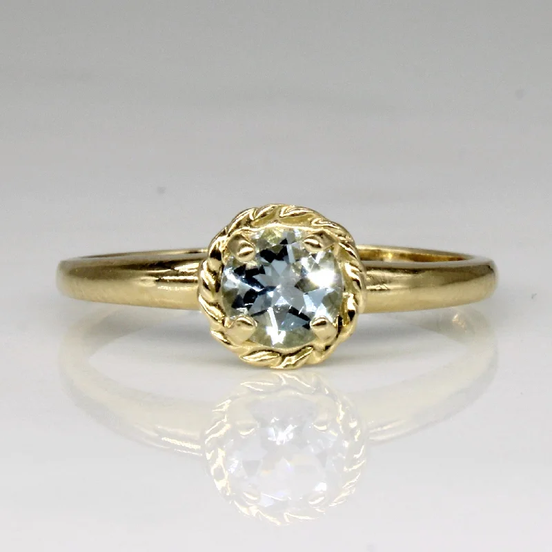 Final Call – Shop Exquisite Jewelry Before It's Gone Aquamarine Solitaire Ring | 0.29ct | SZ 6.5 |