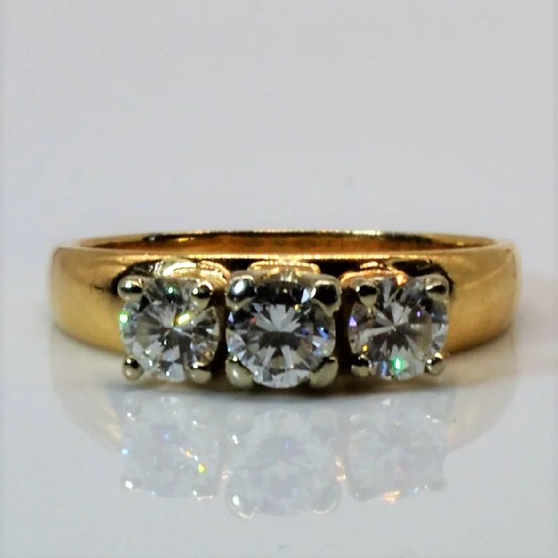 Sparkle More For Less – Jewelry Sale Happening Now 'Birks' Three Stone Diamond Ring | 0.75ctw | SZ 6.75 |