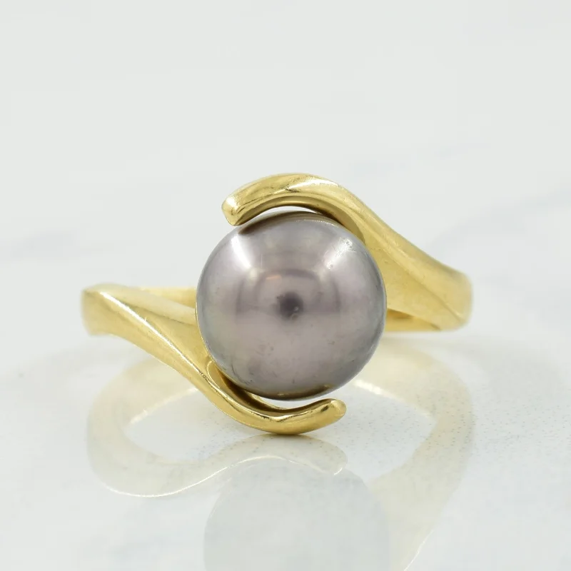 Eco-Friendly Sustainable Jewelry For Conscious Buyers Black Pearl Bypass Ring | 4.00ct | SZ 3.5 |