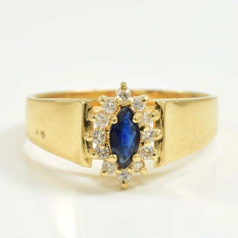 Unique Jewelry Designs Now At Discounted Rates Blue Sapphire & Diamond Ring | 0.20ct, 0.12tcw | SZ 7.25 |