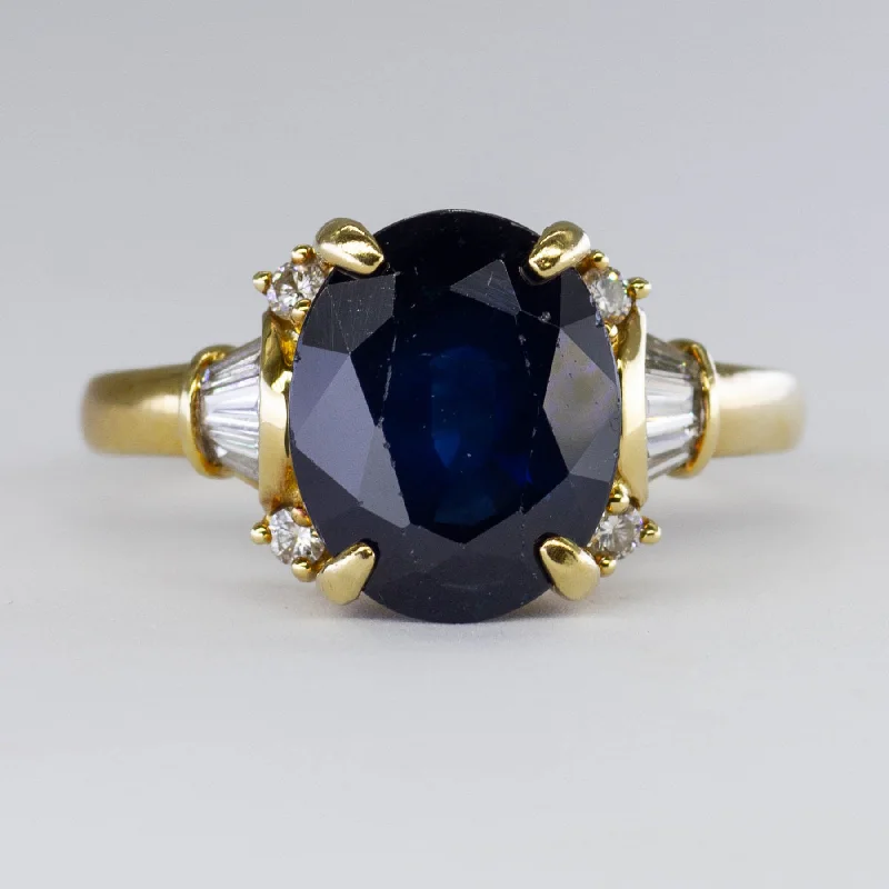 Limited-Stock Jewelry Sale – Once It's Gone, It's Gone Blue Sapphire & Diamond Ring | 0.22ctw, 4.75ct | SZ 8 |