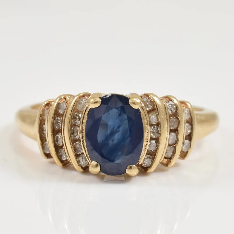 Huge Savings On Premium Jewelry Styles Blue Sapphire & Diamond Ring | 1.00ct, 0.24ctw | SZ 6.75 |