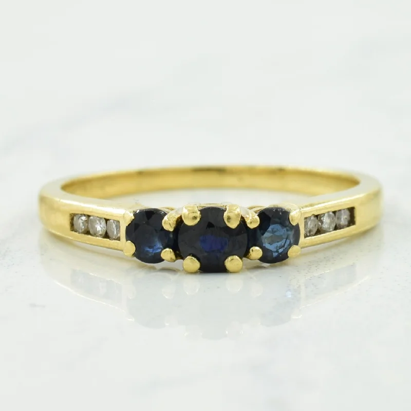 Unbeatable Offers On Luxury And Everyday Jewelry Blue Sapphire & Ring | 0.40ctw, 0.06ctw | SZ 6.25 |