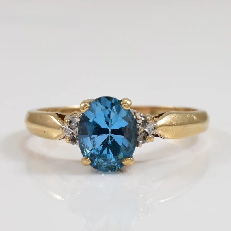 Luxury Jewelry Without The Luxury Price Tag Blue Topaz & Diamond Ring | 1.00ct, 0.03ctw | SZ 7 |