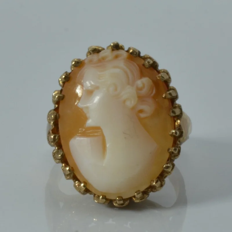 Exclusive Jewelry Sale – Grab Timeless Pieces Now Cameo Vintage 10k Gold Ring | SZ 7 | 5.0ctw