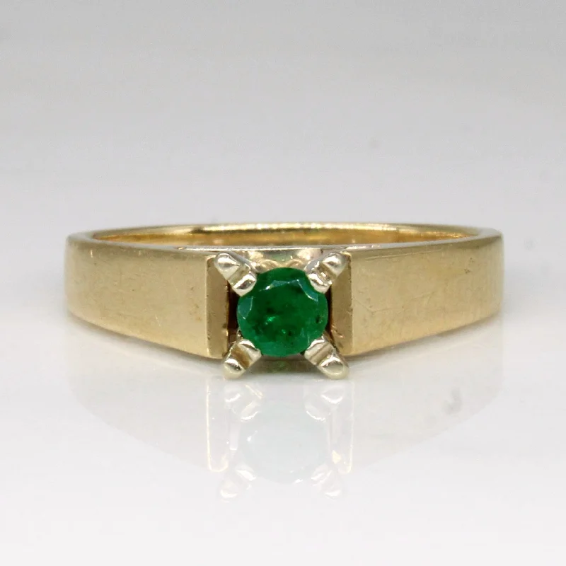 Luxury Jewelry Sale – Sparkle For Less Cathedral Set Emerald Ring | 0.08ct | SZ 4 |