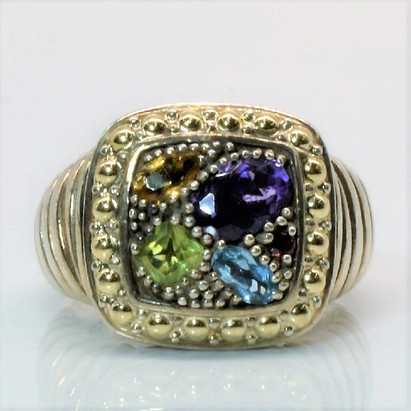 The Perfect Jewelry Piece At The Perfect Price Effy' Cluster Set Multi Gemstone Ring | 1.54ctw | SZ 7 |