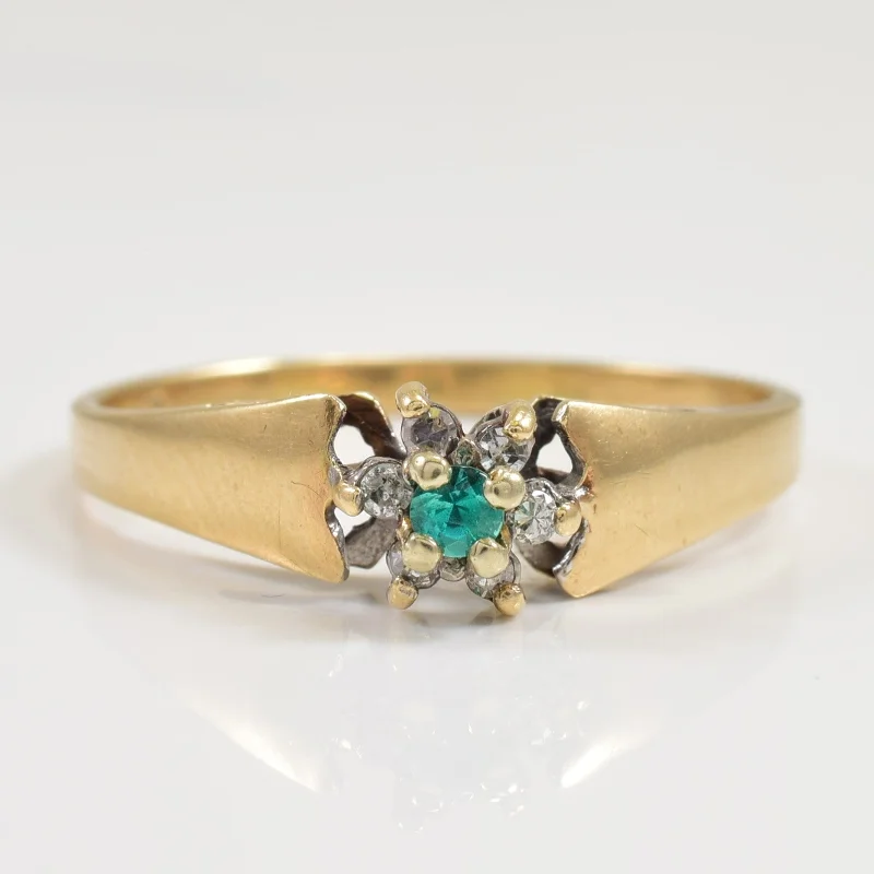 Glamorous Jewelry, Glamorous Deals – Shop Now Diamond & Emerald Ring | 0.06ctw, 0.04ct | SZ 8.5 |