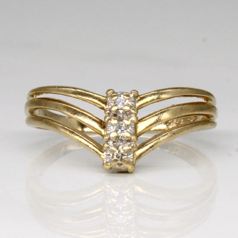 Unmissable Deals On Handmade Jewelry Collections Chevron Diamond Ring | 0.03ctw | SZ 5.5 |