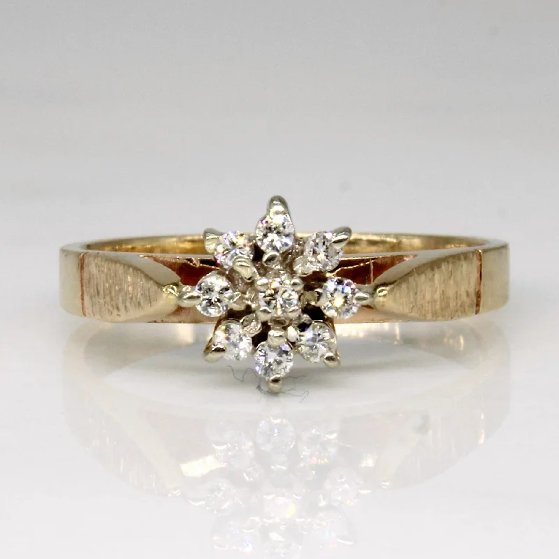 Premium Jewelry Now Available At Special Discounts Cluster Set Diamond Ring | 0.09ctw | SZ 6 |