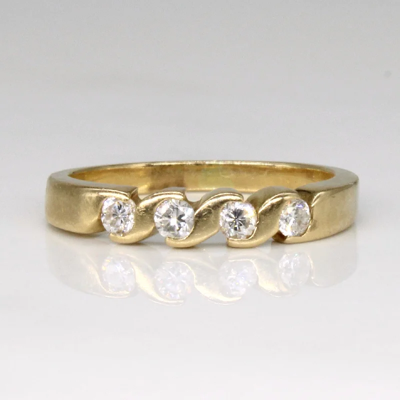 Timeless Elegance, Temporary Discounts – Act Fast Four Stone Diamond Ring | 0.24ctw | SZ 6 |