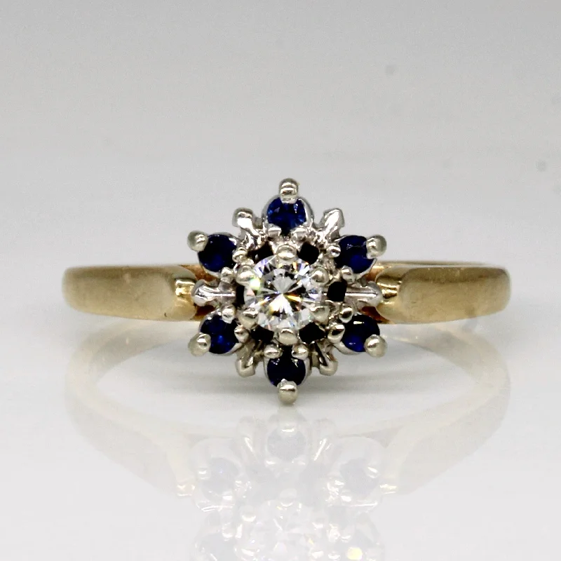 Unique Jewelry For Less – Shop The Sale Now Diamond & Sapphire Cluster Ring | 0.10ct, 0.09ctw | SZ 5.75 |