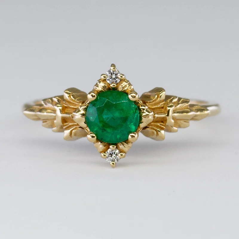 Limited Stock On Premium Jewelry At Low Prices Emerald & Diamond Three Stone Ring | 0.50ct, 0.02ctw | SZ 6.75 |