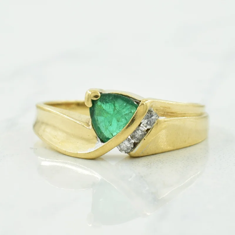 Trendy And Classic Jewelry Now At Reduced Prices Emerald & Diamond Ring | 0.30ct, 0.06ctw | SZ 6 |