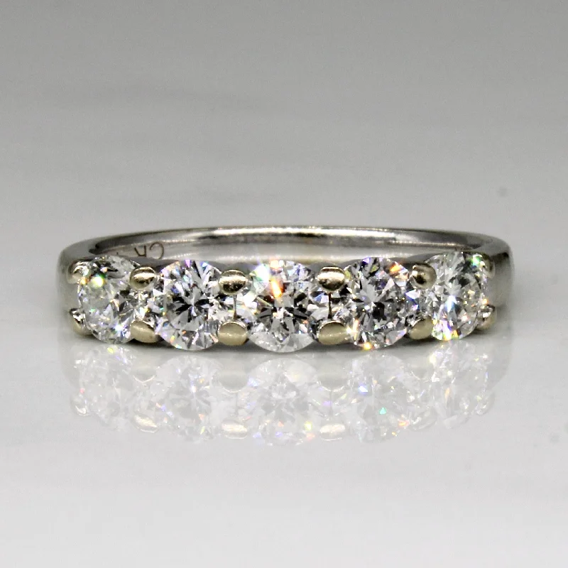 Limited-Stock Jewelry Sale – Once It's Gone, It's Gone Five Stone Diamond Engagement Ring | 1.07ctw | SZ 6.5 |