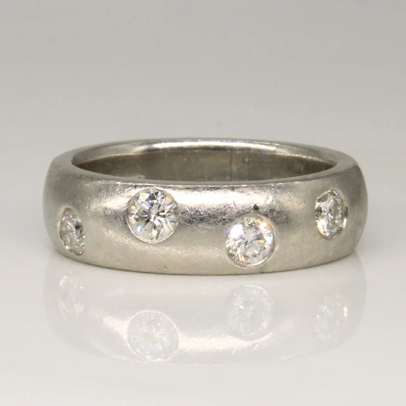 Versatile Layering Jewelry For Effortless Chic Flush Set Diamond Ring | 0.76ctw | SZ 9.5 |