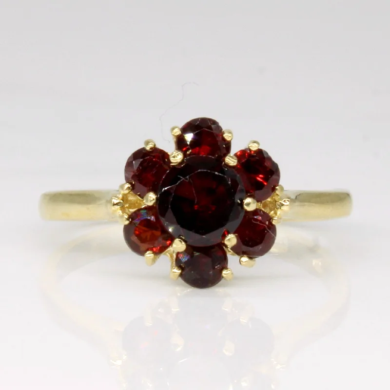 Dazzle In Elegance With Our Biggest Jewelry Sale Garnet Cluster Set Ring | 1.10ctw | SZ 6 |