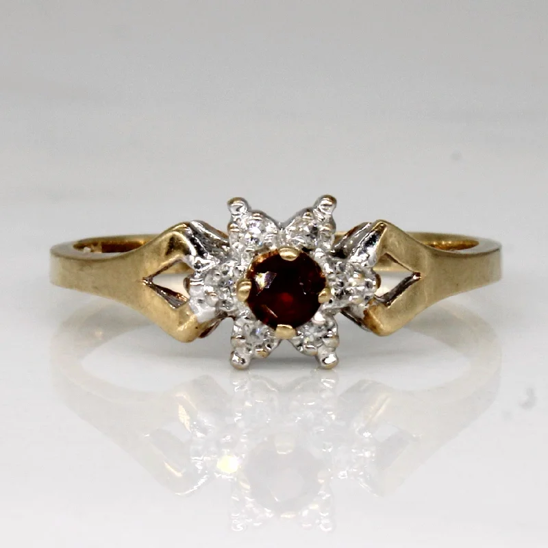 Personalized Jewelry Sale – Meaningful Gifts At Great Prices Garnet & Diamond Cluster Set Ring | 0.09ct, 0.03ctw | SZ 6.75 |