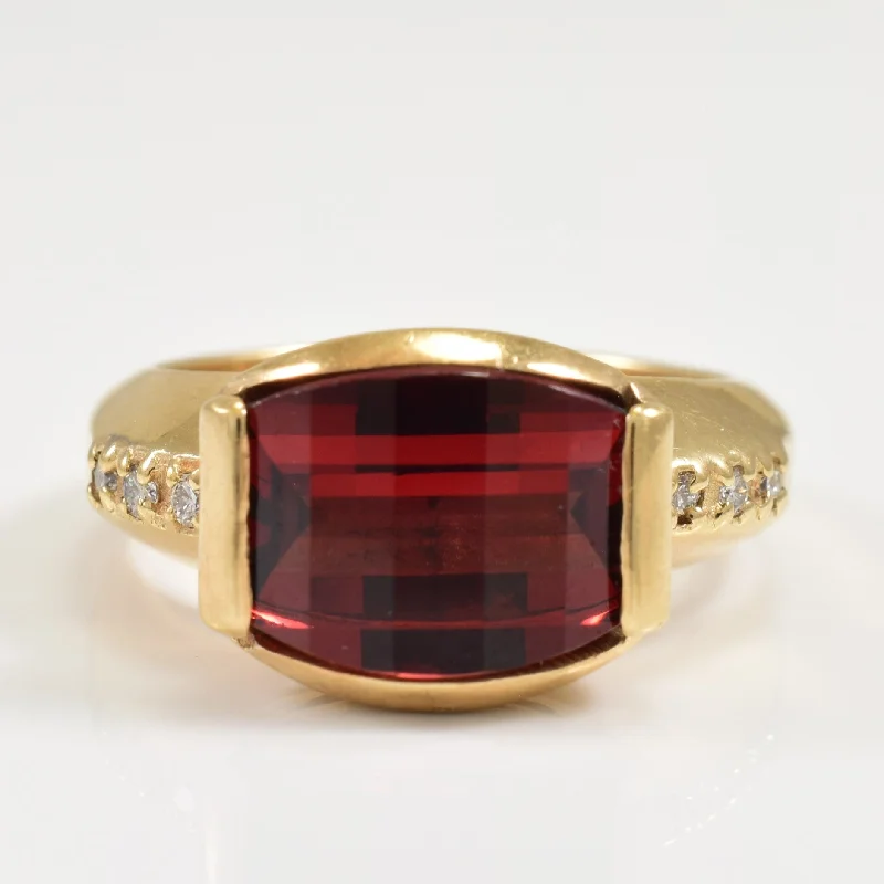 Get The Best Deals On Timeless Jewelry Pieces Garnet & Diamond Ring | 4.00ct, 0.06ctw | SZ 4.75 |