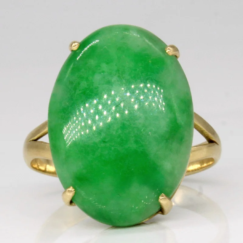 High-Quality Gemstone Jewelry For Special Occasions Jadeite Cocktail Ring | 12.00ct | SZ 7 |