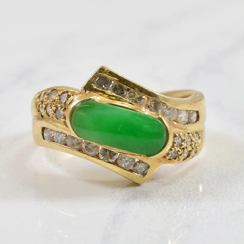 Huge Savings On Timeless Jewelry Collections Jadeite & Diamond Ring | 0.54ctw, 0.75ct | SZ 7 |