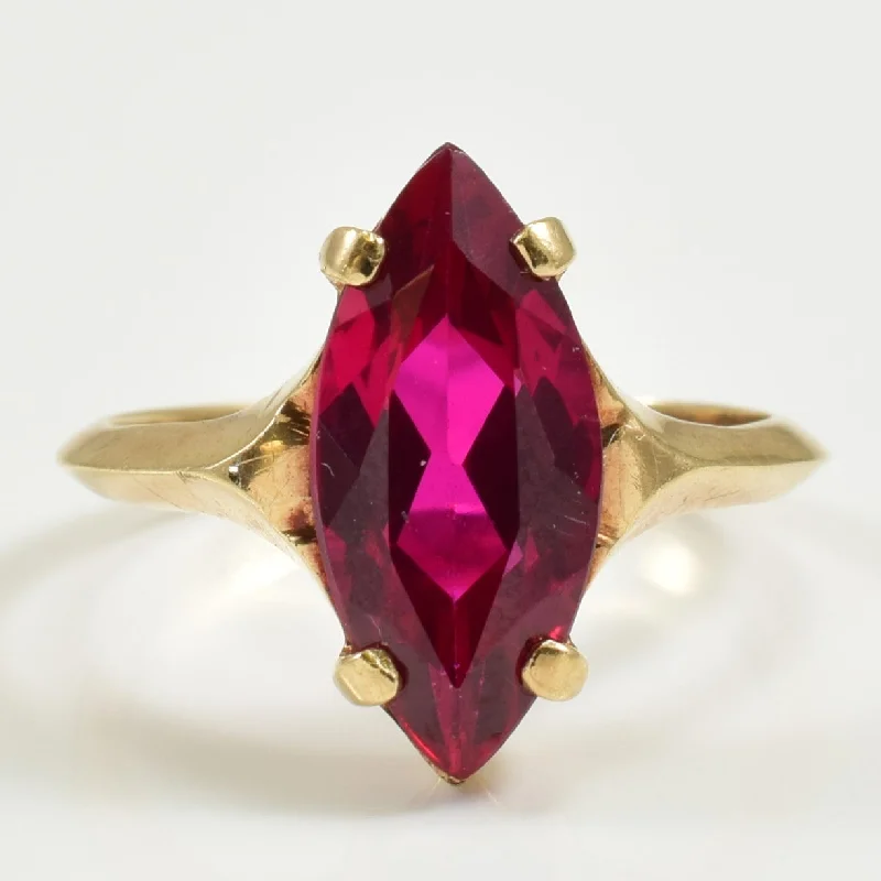 Timeless Jewelry At Special Discount Rates Synthetic Marquise Ruby Ring | 3.22ct | SZ 6.25 |