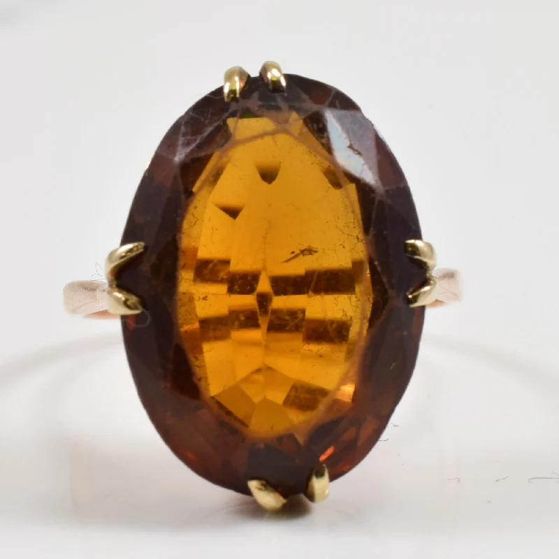 Shop Dazzling Jewelry At The Best Prices Oval Citrine Cocktail Ring | 14.00ct | SZ 7 |