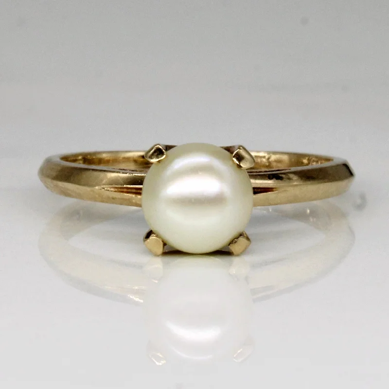 Elegant Jewelry, Affordable Luxury – Shop Now Solitaire Pearl Ring | SZ 5.5 |