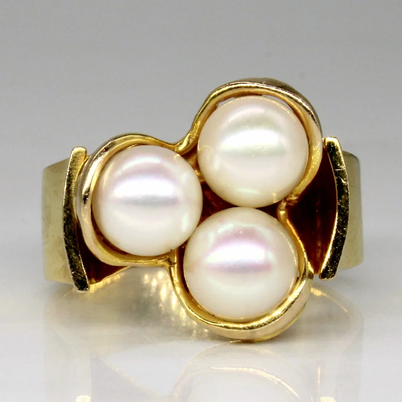 Huge Markdowns On Premium Jewelry Styles Pearl Cocktail Ring | SZ 8 |