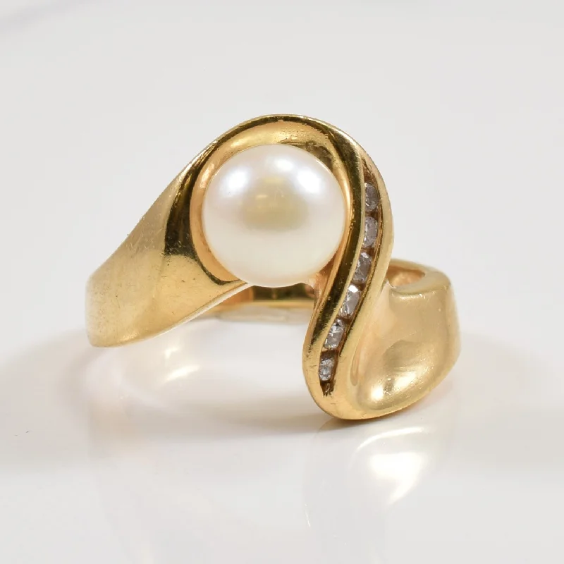 Seasonal Jewelry Deals – Elevate Your Style Pearl & Diamond Ring | 0.12ctw, 2.50ct | SZ 4.5 |