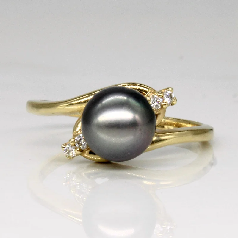 The Ultimate Jewelry Sale – Shop Premium Styles Pearl & Diamond Waterfall Ring | 0.04ctw | SZ 6 |