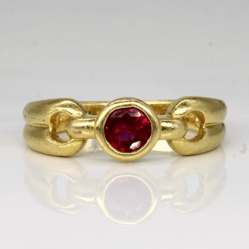 Your Dream Jewelry At Dream Prices Ruby Buckle Ring | 0.35ct | SZ 6.25 |